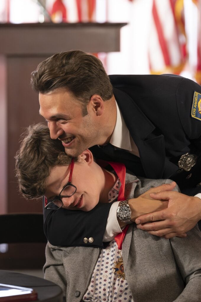 Eddie and Christopher share a special moment during 9-1-1.