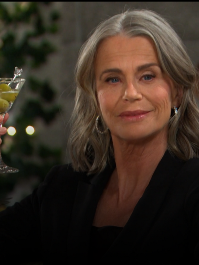 Smug FIona toasts to herself on Days of OUr Lives during the week of 10-28-24