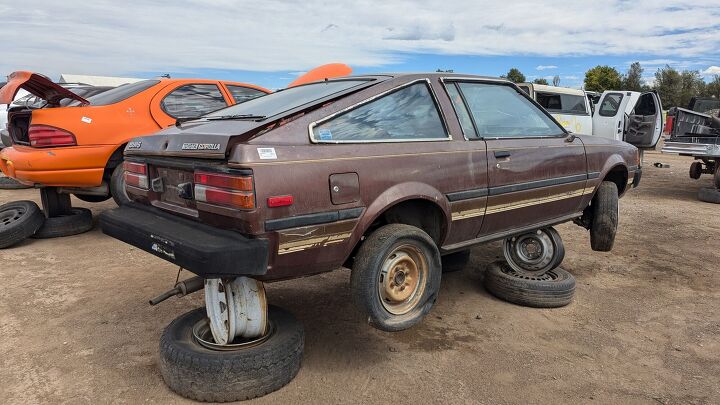 junkyard find 1980 toyota corolla sr5 liftback coupe