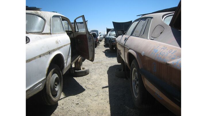 junkyard find pair of volvo amazons