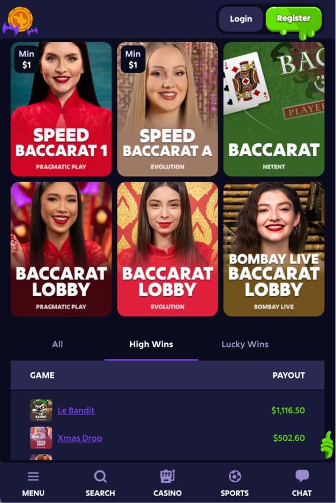 roobet live baccarat