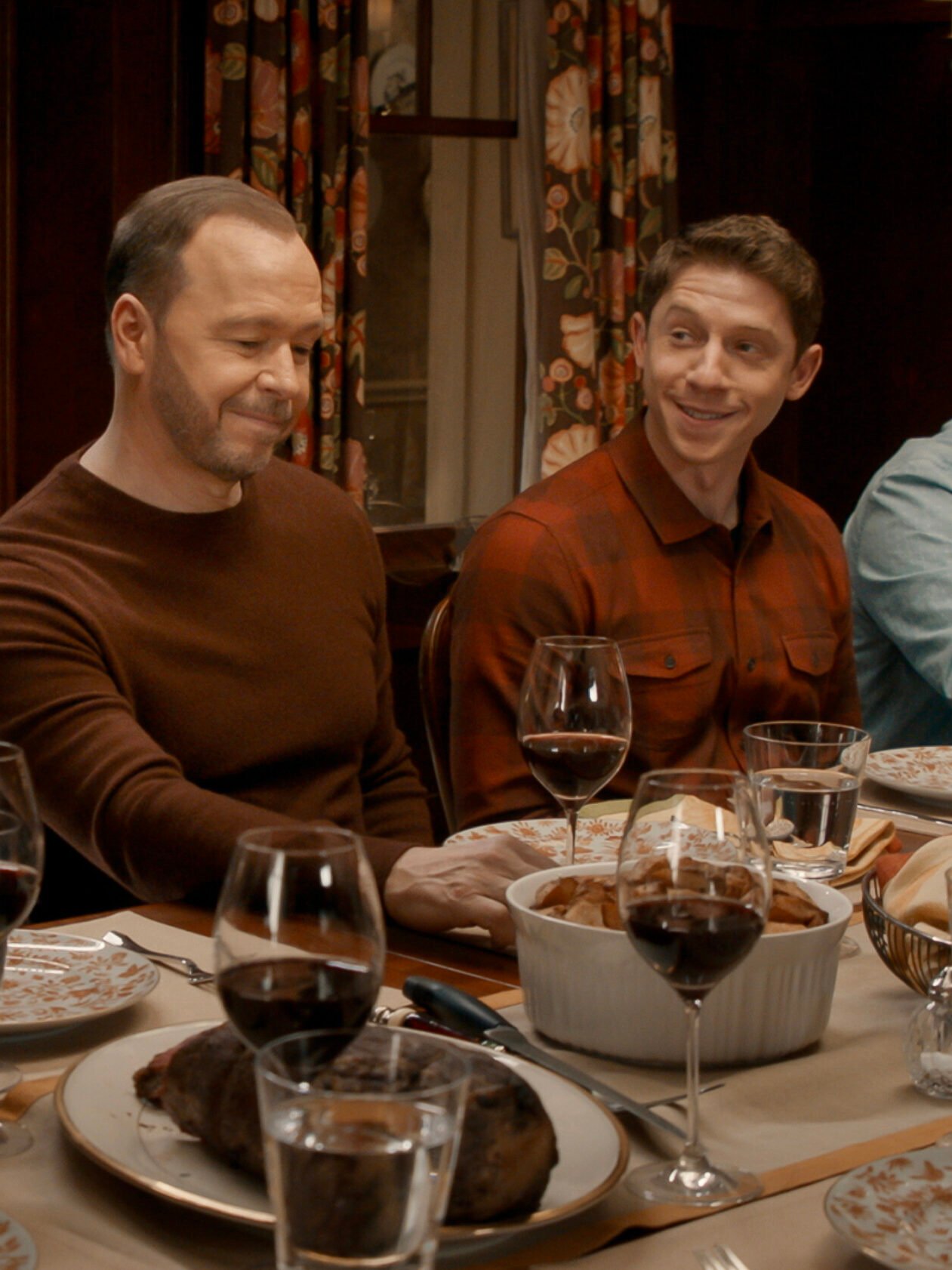 Jack Boyle joins Sean, Joe, Danny, and Frank at Sunday dinner on Blue Bloods Season 14 Episode 11