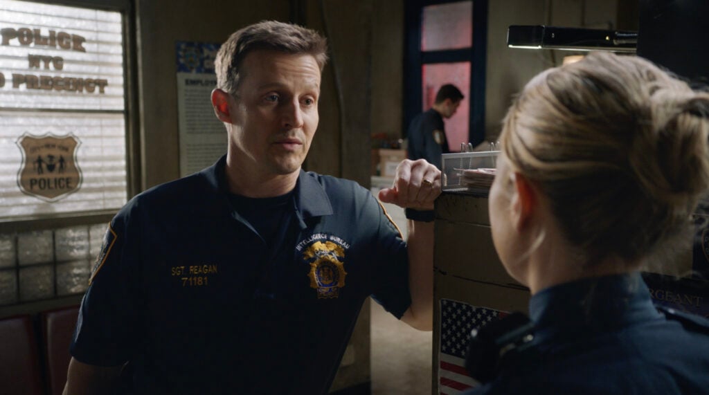 Eddie asks Jamie for help with a situation on Blue Bloods Season 14 Episode 14