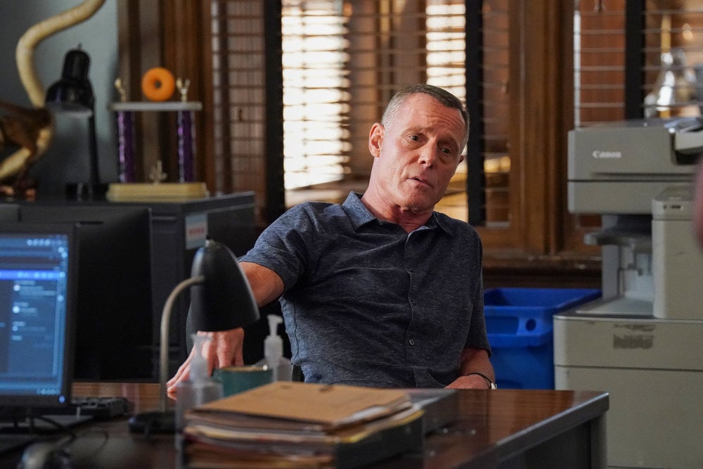 Voight listens to what Burgess has to say about a case.