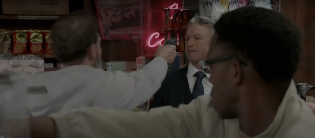 A robber threatens Carisi with a gun on Law & Order: SVU Season 26 Episode 8