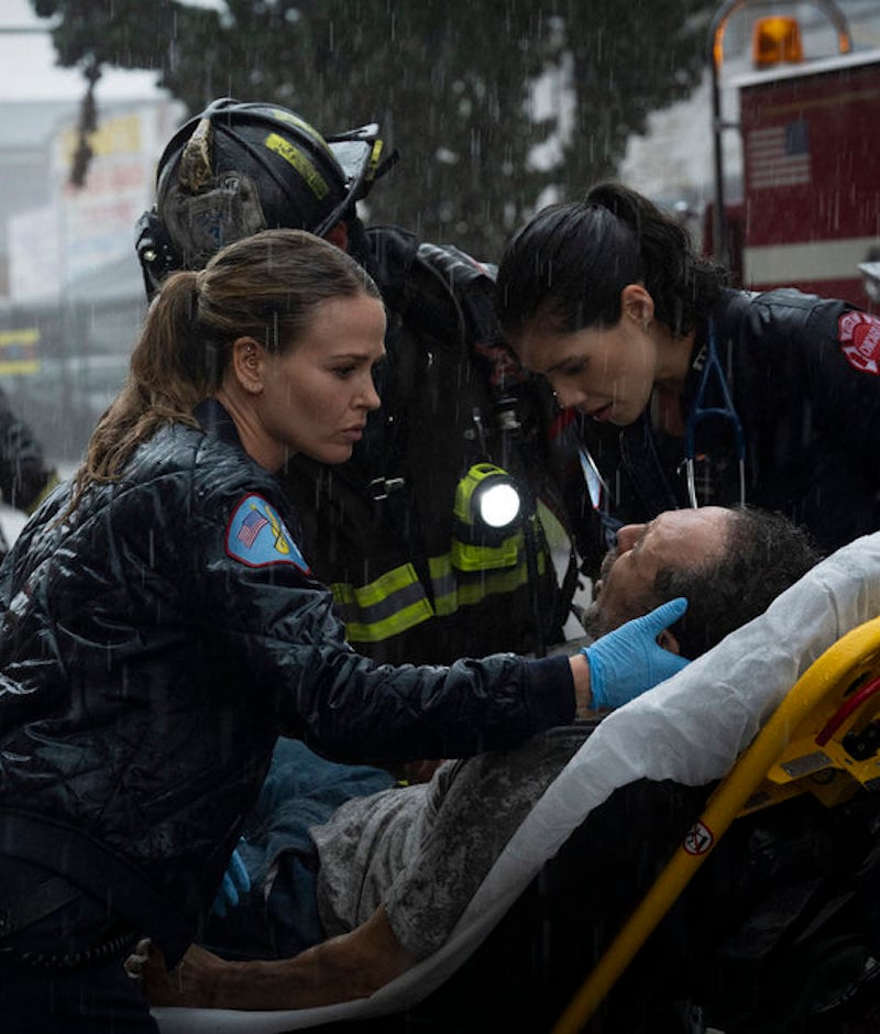 Violet and Lizzie treat a patient.