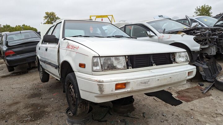 junkyard find 1987 hyundai excel gls four door sedan