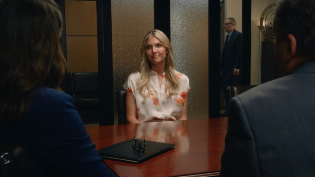 A witness flirts with Anthony on Blue Bloods Season 14 Episode 17