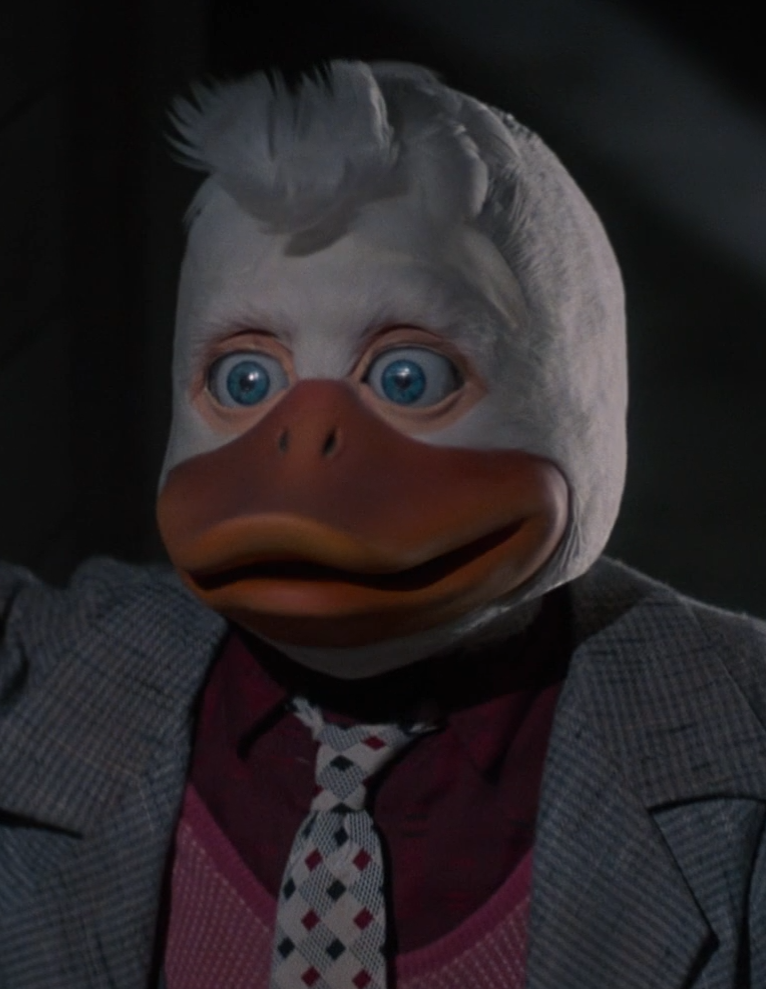 Howard the Duck shows his fear.