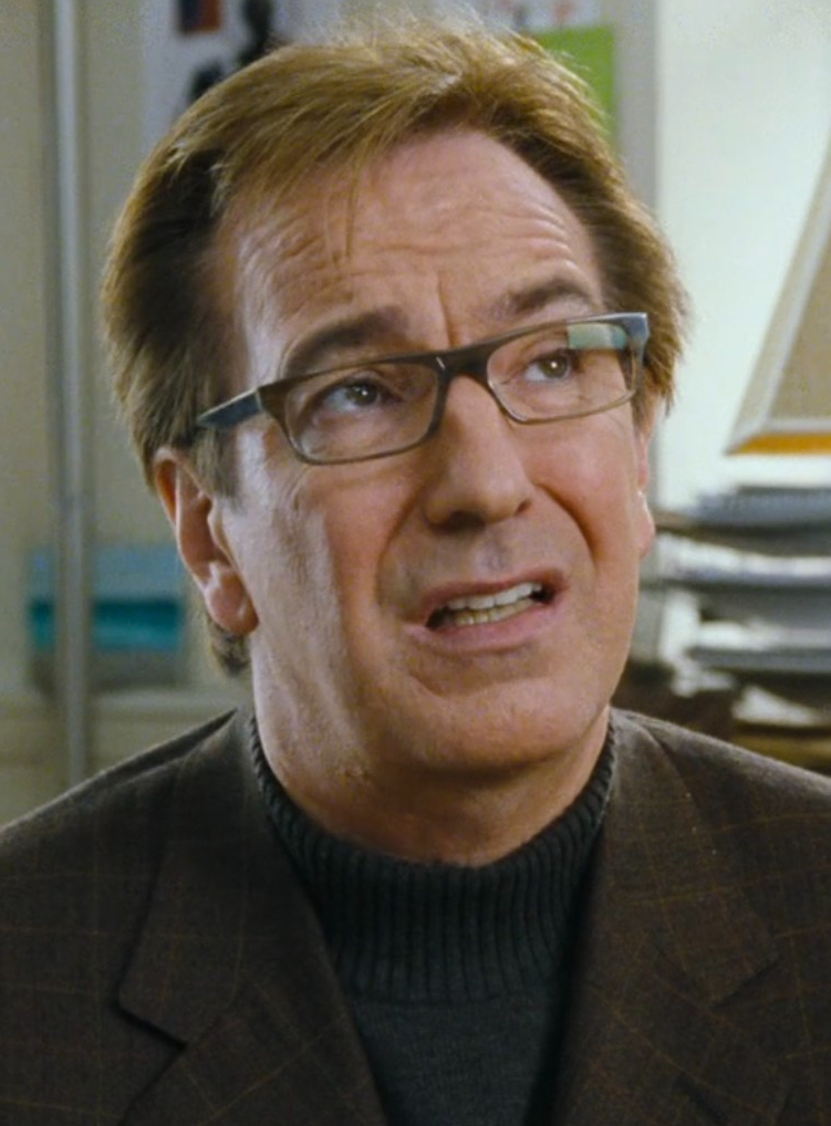 Alan Rickman in Love, Actually.