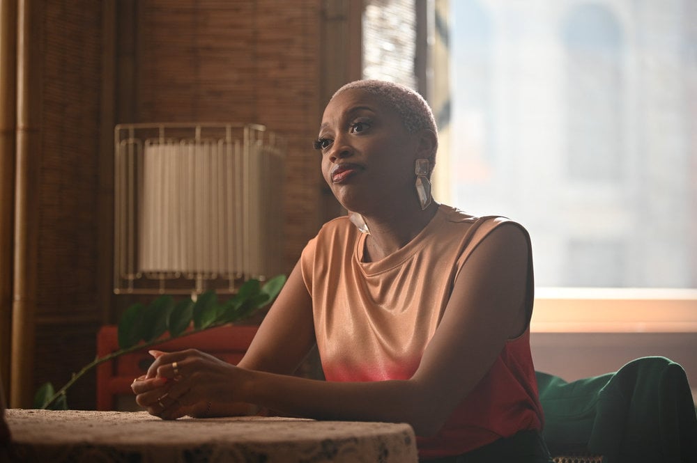 Kylie looking pensive at a desk on The Irrational Season 2 Episode 7