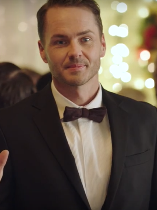 Paul Campbell wears a tux and stars in Christmas by Starlight