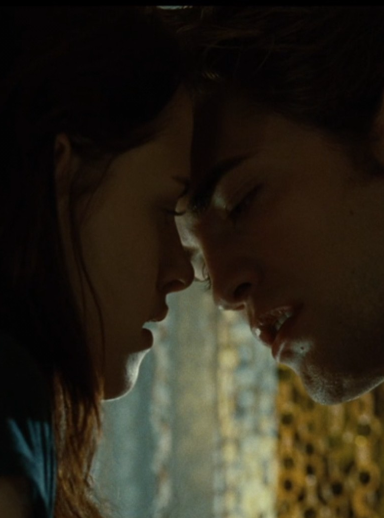 Bella and Edward share their first kiss in Twilight.