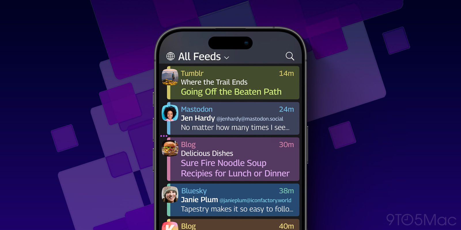 Twitterrific team launches new ‘Tapestry’ iPhone app for Bluesky, Mastodon, RSS, more