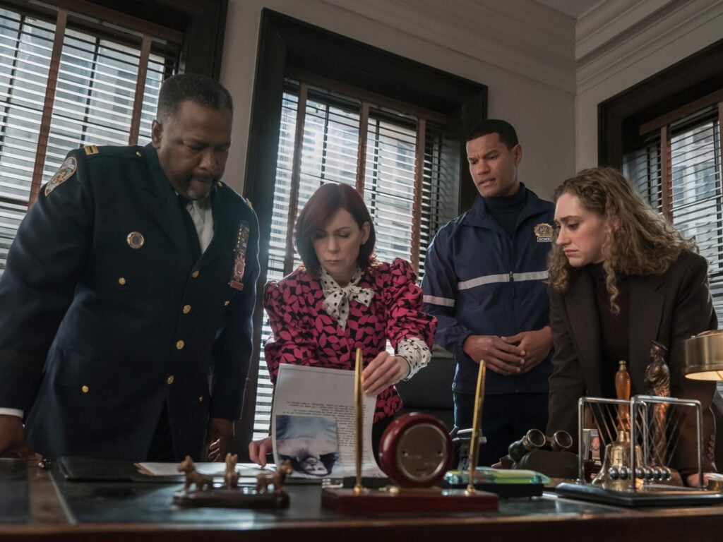 Wendell Pierce as Captain Wagner, Carrie Preston as Elsbeth Tascioni, Sullivan Jones ass Cameron Clayden, and Micaela Diamond as Det. Samantha Edwards